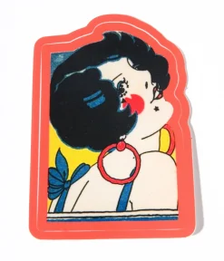 Art Deco Flapper Babe Vinyl Sticker