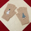 Banned Cream Snow Season Fingerless Gloves