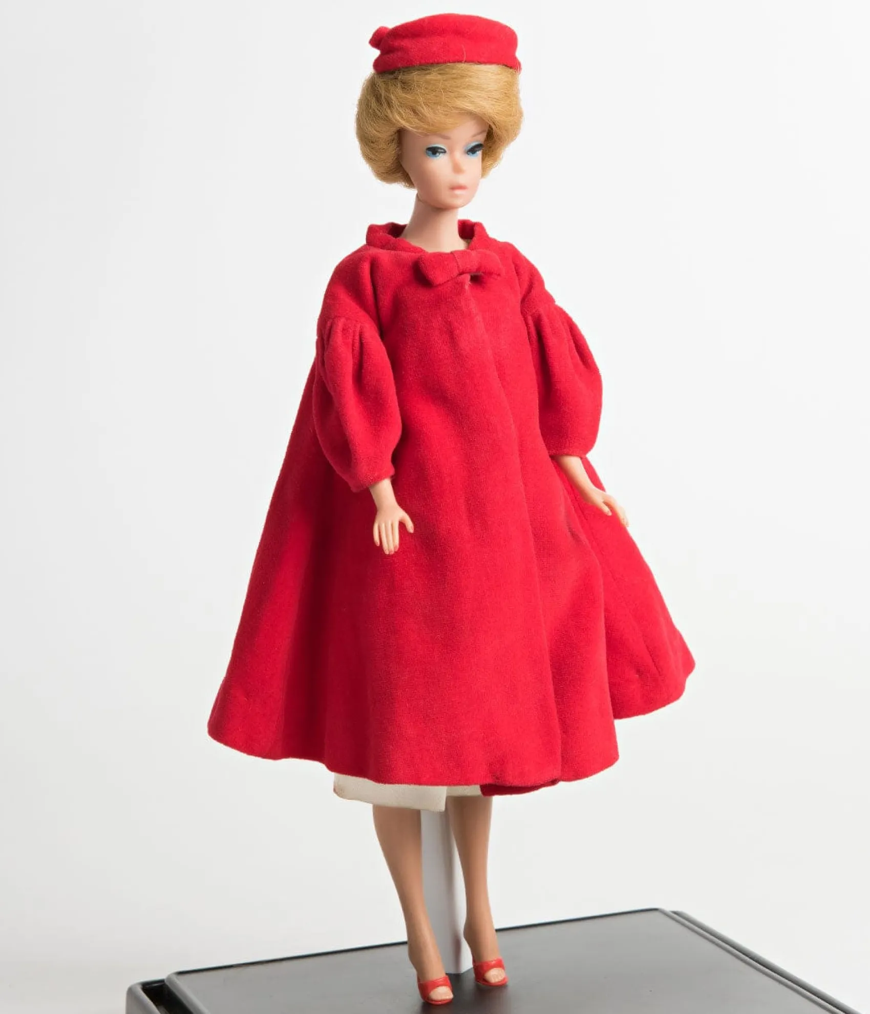 Barbie™ x Unique Vintage 1960s Style Red Flare Swing Coat