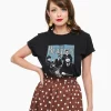 Beatles Band Fitted Cotton Graphic Tee