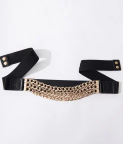Black & Gold Chain Link Belt