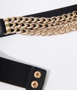 Black & Gold Chain Link Belt
