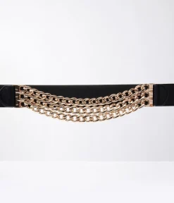 Black & Gold Chain Link Belt