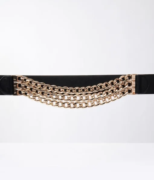 Black & Gold Chain Link Belt
