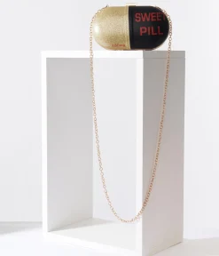 Black & Gold Sweet Pill Handbag