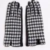 Black & White Houndstooth Gloves