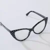 Black & White Polka Dot Cat Eye Glasses