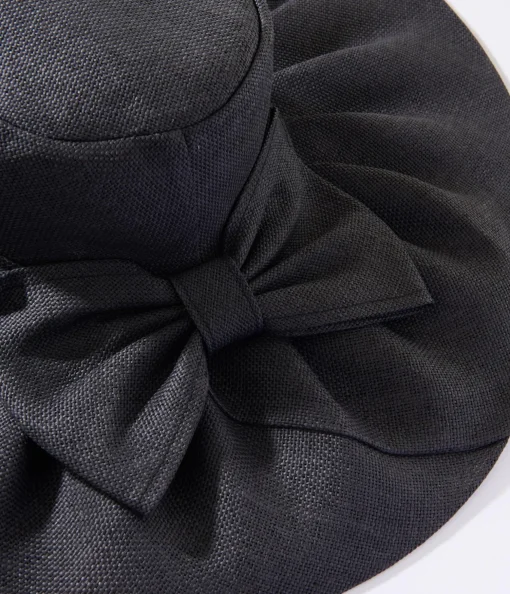 Black Bow Sun Hat
