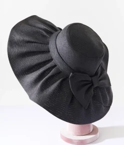 Black Bow Sun Hat