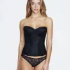 Black Lace Corset Longline Colette Bustier Bra