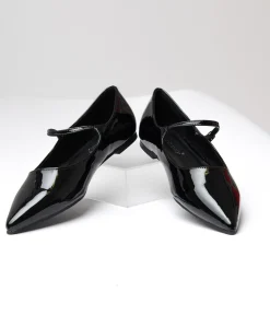 Black Mary Jane Pointed Toe Flats