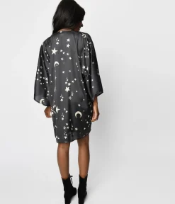 Black Moon & Stars Celestial Witch Kimono
