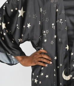 Black Moon & Stars Celestial Witch Kimono