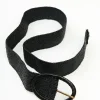 Black Oval Buckle Belt