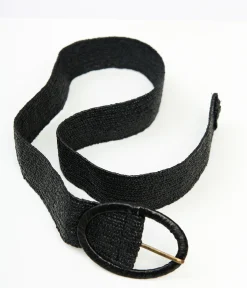 Black Oval Buckle Belt