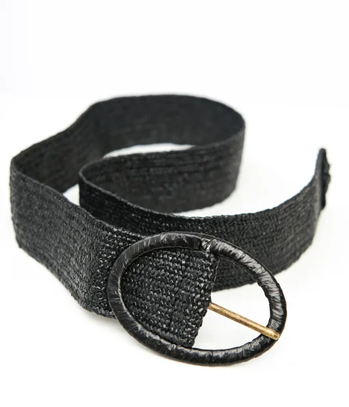Black Oval Buckle Belt