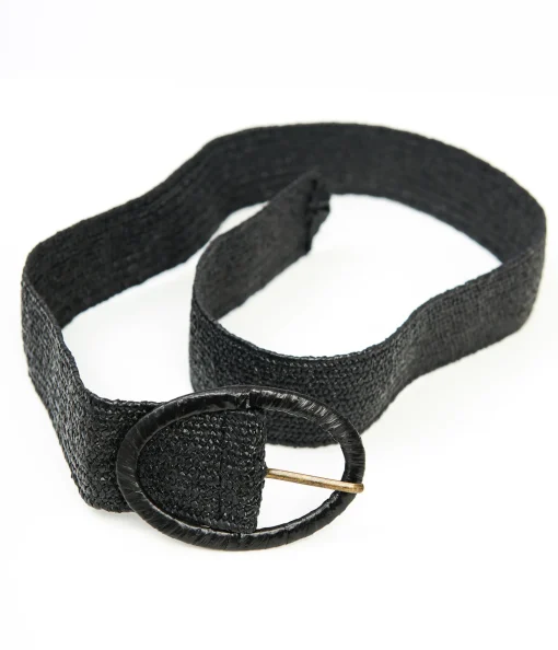 Black Oval Buckle Belt