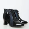 Black Patent Leatherette Pointed Toe Booties