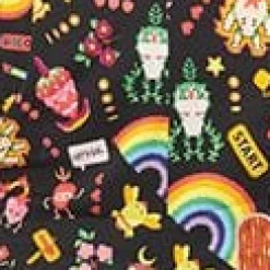 Black Reese Video Game High Waisted Shorts