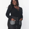 Black Ribbed Sweater Bodysuit