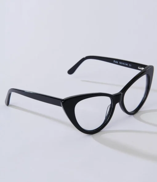 Black Rimmed Cat Eye Glasses