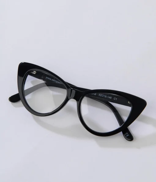 Black Rimmed Cat Eye Glasses