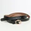 Black Skinny Leatherette Belt