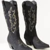 Black Suede Cowboy Boots