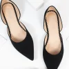 Black Suede Pointed Toe Flats