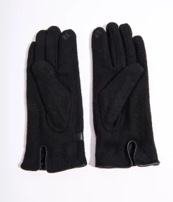 Black Wool Texting Gloves