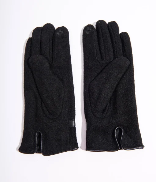 Black Wool Texting Gloves