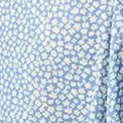 Blue & White Floral Print Lydia Swing Dress