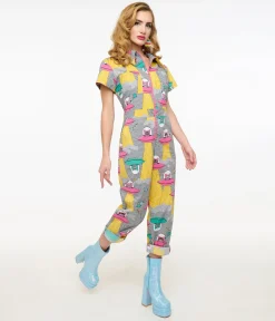 Blue Platypus Cats In Space Jumpsuit