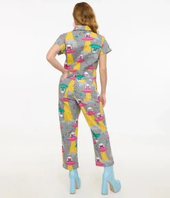 Blue Platypus Cats In Space Jumpsuit
