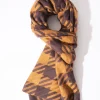 Brown & Mustard Checkered Scarf