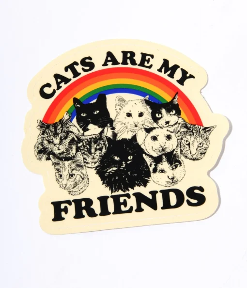 Cats Are My Friends Vinyl Sticker