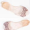 Champagne Jelly & Leopard Bow Peep Toe Selena Flats