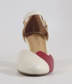 Chelsea Crew Red & Bone Lover Pumps