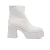 Chelsea Crew 1990s White Leather Platform Vanson Boots