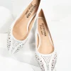 Chelsea Crew White Cutout Leather Sofia Flats