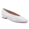 Chelsea Crew White Leather Slick Flats