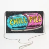 Chill Pill Beaded Clutch