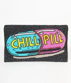 Chill Pill Beaded Clutch