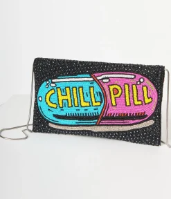 Chill Pill Beaded Clutch
