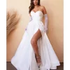 Cinderella Divine White Strapless Sweetheart Satin Bridal Gown