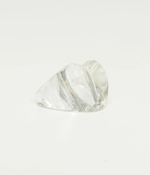 Clear Heart Shaped Acrylic Ring