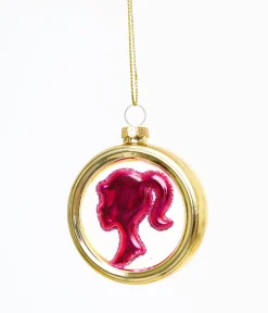 Cody Foster Barbie Silhouette Glass Ornament