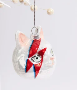 Cody Foster Meowie Bowie Cat Glass Ornament