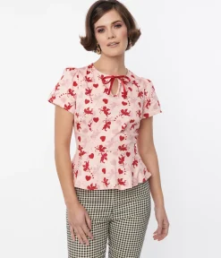 Collectif Pink Sibley Cupid Top