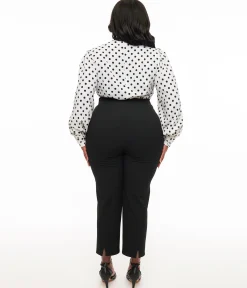 Collectif Plus Size 1950s Black Nora Capri Pants